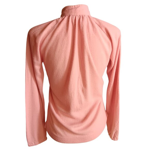 Medium Women's Secretary Top Vintage 70's Challissimo Pink Button-Up Blouse Mom - Picture 8 of 8